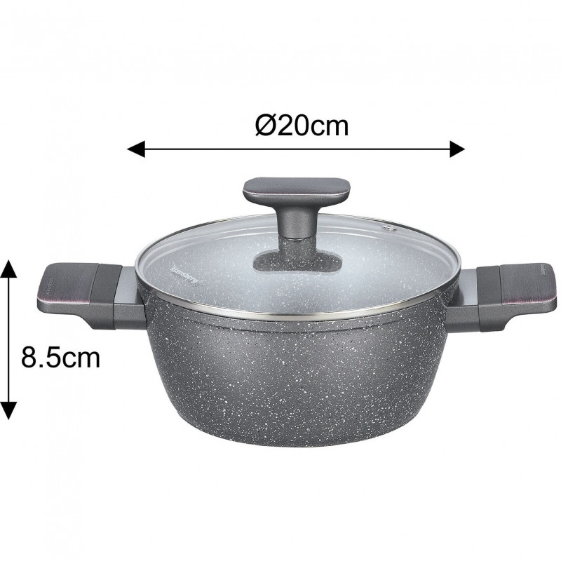 Se oale si tigai Klausberg KB 7832, 12 piese, Acoperire marmura, Inductie, Gri