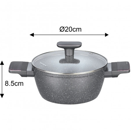 Se oale si tigai Klausberg KB 7832, 12 piese, Acoperire marmura, Inductie, Gri