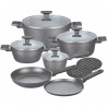 Se oale si tigai Klausberg KB 7832, 12 piese, Acoperire marmura, Inductie, Gri
