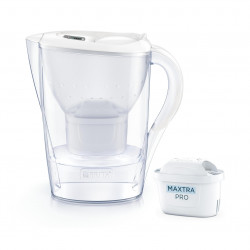 Cană de filtrare a apei Brita Marella Cool Memo, 2,4 l, indicator electronic Memo, filtru Maxtra Pro, fără BPA, alb