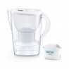 Cană de filtrare a apei Brita Marella Cool Memo, 2,4 l, indicator electronic Memo, filtru Maxtra Pro, fără BPA, alb