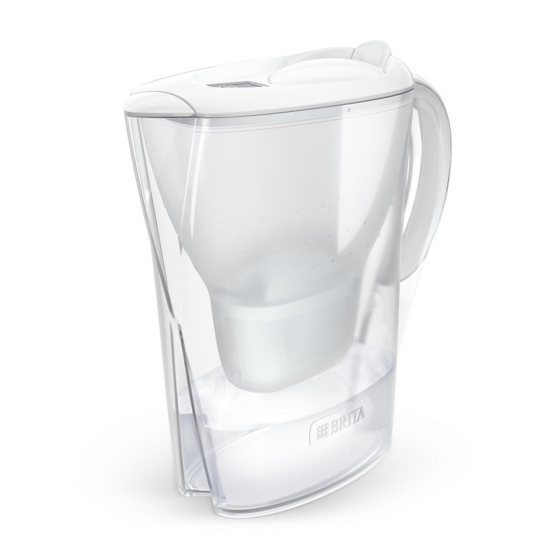 Cană de filtrare a apei Brita Marella Cool Memo, 2,4 l, indicator electronic Memo, filtru Maxtra Pro, fără BPA, alb