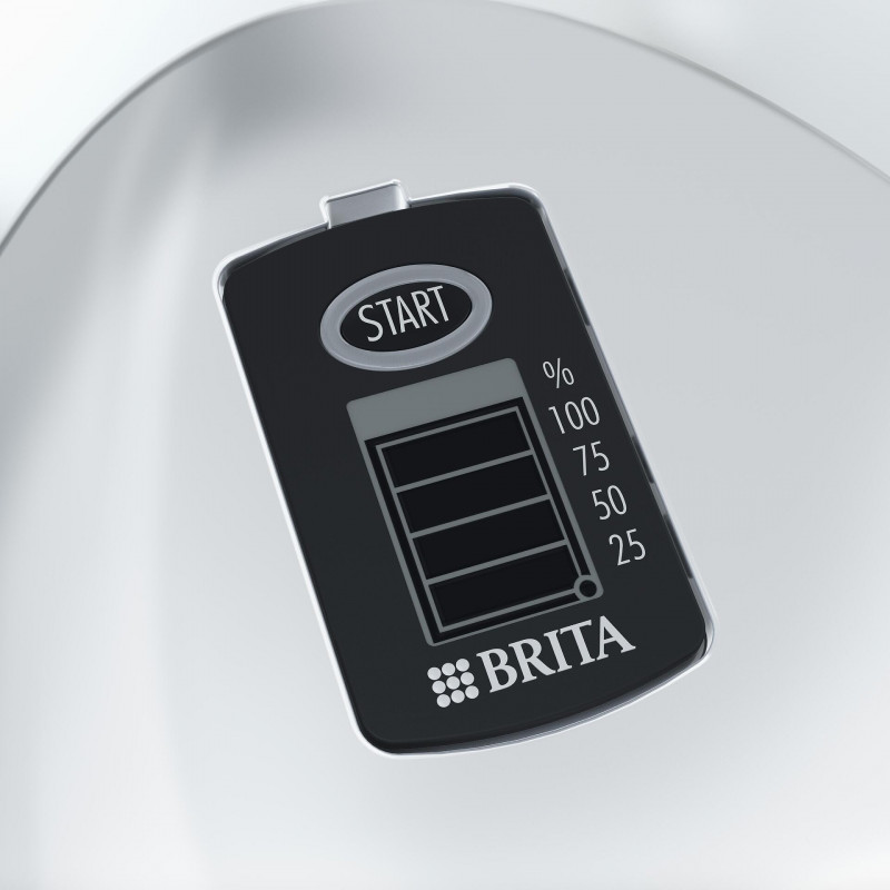 Cană de filtrare a apei Brita Marella Cool Memo, 2,4 l, indicator electronic Memo, filtru Maxtra Pro, fără BPA, alb