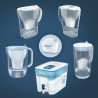 Cană de filtrare a apei Brita Marella Cool Memo, 2,4 l, indicator electronic Memo, filtru Maxtra Pro, fără BPA, alb