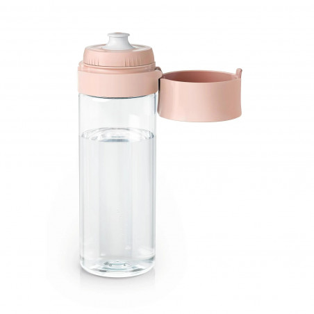 Sticlă filtrantă pentru apă Brita Fill & Go Vital, 600 ml, filtre MicroDisc, fără BPA, roz