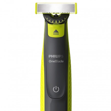 Aparat de tuns Philips OneBlade QP2724/23, lamă rotativă la 360 de grade, tehnologie OneBlade, autonomie de 45 de minute, negru/galben