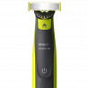 Aparat de tuns Philips OneBlade QP2724/23, lamă rotativă la 360 de grade, tehnologie OneBlade, autonomie de 45 de minute, negru/galben