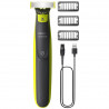 Aparat de tuns Philips OneBlade QP2724/23, lamă rotativă la 360 de grade, tehnologie OneBlade, autonomie de 45 de minute, negru/galben
