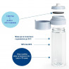 Sticlă filtrantă pentru apă Brita Fill & Go Vital, 600 ml, filtre MicroDisc, fără BPA, albastru deschis