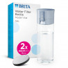 Sticlă filtrantă pentru apă Brita Fill & Go Vital, 600 ml, filtre MicroDisc, fără BPA, albastru deschis