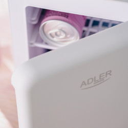Mini-frigider Adler AD 8084, 42 W, 4 l, Peltier, Racire/Incalzire, Casa sau automobil, Raft mobil, Gri