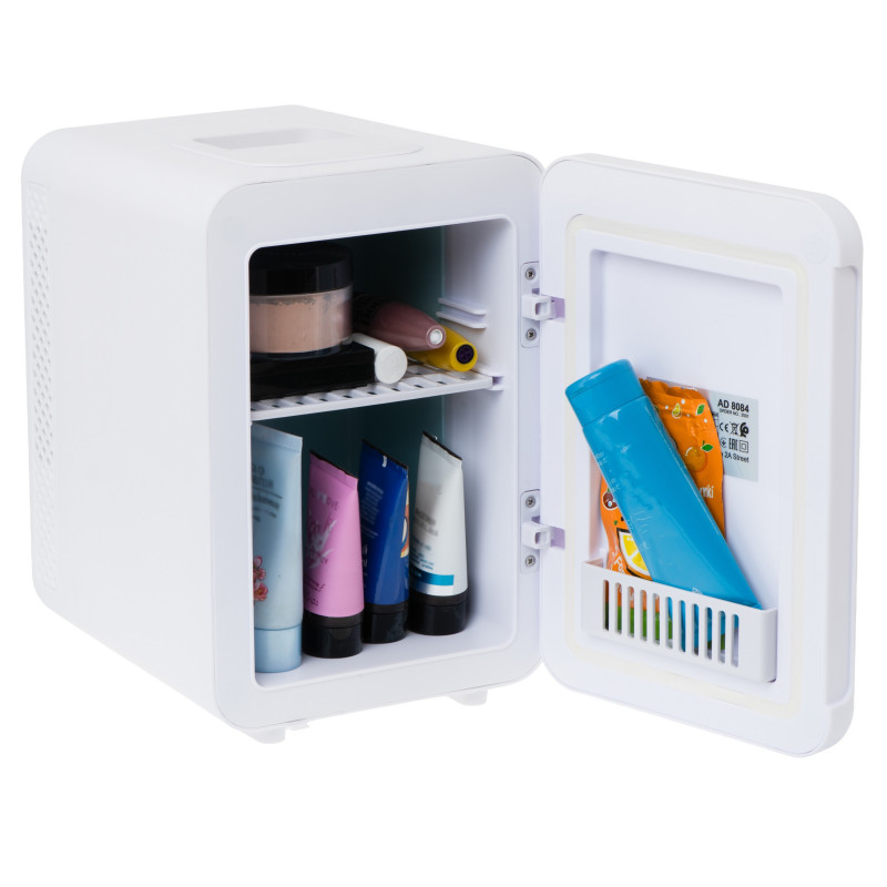 Mini-frigider Adler AD 8084, 42 W, 4 l, Peltier, Racire/ Incalzire, Casa sau automobil, Raft reglabil, Alb