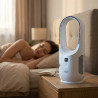 Ventilator de birou Adler AD 7343, Pana la 6 ore, 3 viteze, Afisaj LED, USB-C, Alb