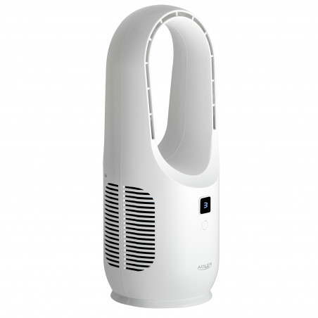 Ventilator de birou Adler AD 7343, Pana la 6 ore, 3 viteze, Afisaj LED, USB-C, Alb