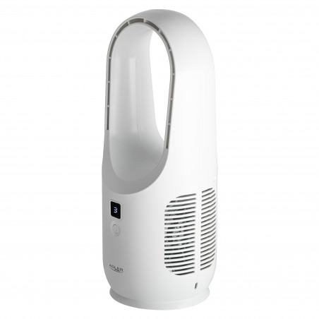 Ventilator de birou Adler AD 7343, Pana la 6 ore, 3 viteze, Afisaj LED, USB-C, Alb