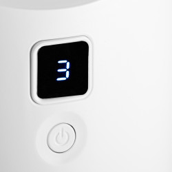 Ventilator de birou Adler AD 7343, Pana la 6 ore, 3 viteze, Afisaj LED, USB-C, Alb