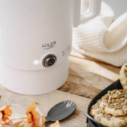 Cana electrica pentru drumetii Adler AD 1388w, 650 W, 0,8 l, Capac detasabil, Apa, Ceai, Cafea, Alb