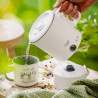 Cana electrica pentru drumetii Adler AD 1388w, 650 W, 0,8 l, Capac detasabil, Apa, Ceai, Cafea, Alb