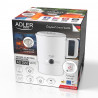 Cana electrica pentru drumetii Adler AD 1388w, 650 W, 0,8 l, Capac detasabil, Apa, Ceai, Cafea, Alb