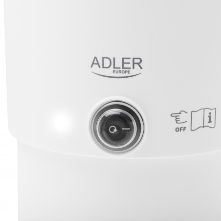Cana electrica pentru drumetii Adler AD 1388w, 650 W, 0,8 l, Capac detasabil, Apa, Ceai, Cafea, Alb