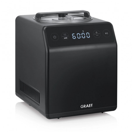 Mașină de înghețată 2 în 1 Graef IM706, 180 W, 2 l, 4 programe, de la -18 °C la -35 °C, ecran tactil, negru