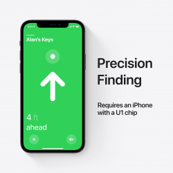 Dispozitiv de urmărire inteligent Apple AirTag 1 MX532ZM/A, Bluetooth, NFC, IP67, alb