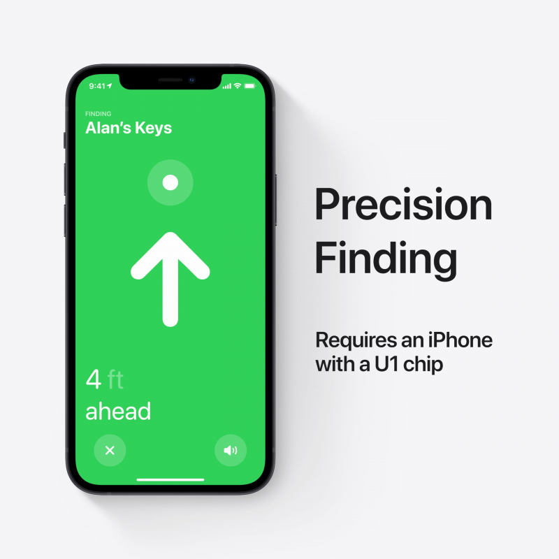 Dispozitiv de urmărire inteligent Apple AirTag 1 MX532ZM/A, Bluetooth, NFC, IP67, alb