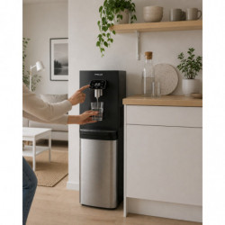 Dispenser de apă Finlux FWD-2611TS, 520 W, 12–95 °C, răcire 3 l/h, încălzire 5 l/h, cu compresor, negru/argintiu
