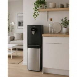 Dispenser de apă Finlux FWD-2611TS, 520 W, 12–95 °C, răcire 3 l/h, încălzire 5 l/h, cu compresor, negru/argintiu