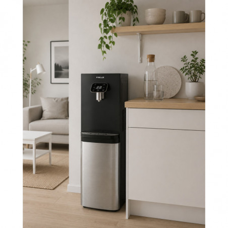 Dispenser de apă Finlux FWD-2611TS, 520 W, 12–95 °C, răcire 3 l/h, încălzire 5 l/h, cu compresor, negru/argintiu