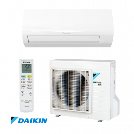 Aparat de aer condiționat cu invertor Daikin Sensira FTXF25F + RXF25F, 9000 BTU, WiFi, 17 m², A++, R-32, alb
