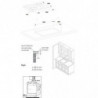 Plită ceramică de încastrare Crown PVT624DO.C, 6,6 kW, 4 zone, 9 trepte, temporizator, electrică, negru
