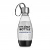 Sticlă pentru carbonatare Sodastream My Only Bottle, 0,5 l, fără BPA, compatibilă cu Spirit, Jet, Fizzi, Genesis, One Touch, Play, Power și Source, negru