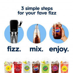 Sticlă pentru carbonatare Sodastream My Only Bottle, 0,5 l, fără BPA, compatibilă cu Spirit, Jet, Fizzi, Genesis, One Touch, Play, Power și Source, negru