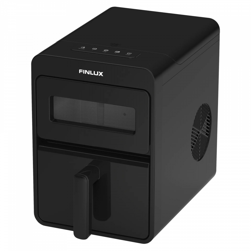 Mașină de gheață Finlux FICM-1225B, 0,85 A, 12 kg/24 ore, 1,1 l, 2 dimensiuni, Autocurățare, Indicatori, R600a, Negru