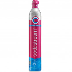 Cilindru de rezervă pentru aparatul de carbonatare a apei SodaStream, CO₂, Quick Connect, 425 g, 60 l, inox/roz