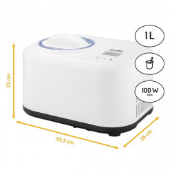 Aparat pentru înghețată și iaurt FIRST FA-5105, 100 W, 1 l, generator de gheață, compresor, alb