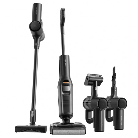 Aspirator vertical Roborock F25 ACE Combo, 269 W, 25 000 Pa, 560 ml, 4 niveluri de putere, Autocurățare, Autonomie de până la 60 de minute, Negru