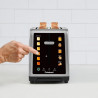 Prăjitor de pâine Cuisinart SimpliTouch XL RBT2200U, 1000 W, 6 trepte de prăjire, 5 programe, comenzi tactile, centrare automată, inox/negru