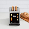 Prăjitor de pâine Cuisinart SimpliTouch XL RBT2200U, 1000 W, 6 trepte de prăjire, 5 programe, comenzi tactile, centrare automată, inox/negru