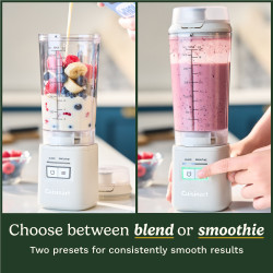 Blender portabil Cuisinart Blast & Go PBL100E, 120 W, 500 ml, 20.000 rpm, 2 moduri, fără BPA, încărcare USB-C, alb