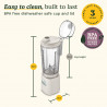 Blender portabil Cuisinart Blast & Go PBL100E, 120 W, 500 ml, 20.000 rpm, 2 moduri, fără BPA, încărcare USB-C, alb