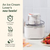 Mașină de înghețată Cuisinart Solo Scoops ICEM10E, 25 W, 475 ml, până la 8 bile de înghețată, alb