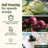 Mașină de înghețată Cuisinart Freeze Ease ICE90E, 100 W, 0,95 l, 3 programe, compresor, alb/gri