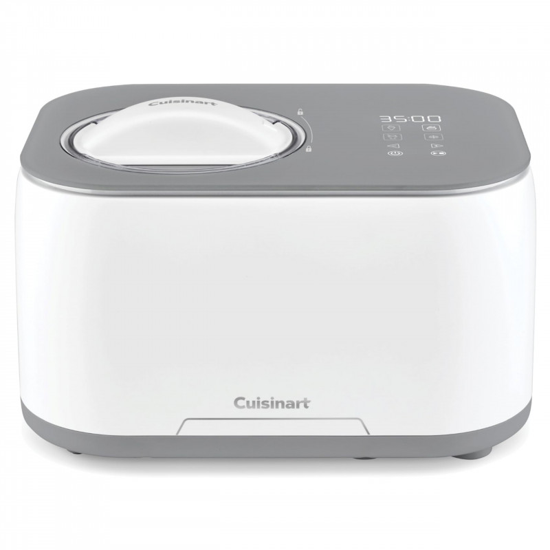 Mașină de înghețată Cuisinart Freeze Ease ICE90E, 100 W, 0,95 l, 3 programe, compresor, alb/gri