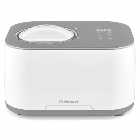 Mașină de înghețată Cuisinart Freeze Ease ICE90E, 100 W, 0,95 l, 3 programe, compresor, alb/gri