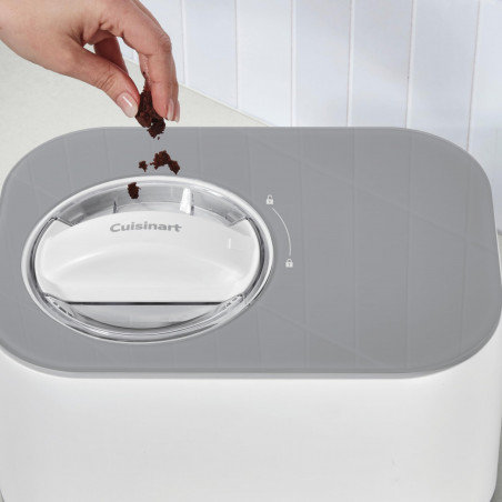 Mașină de înghețată Cuisinart Freeze Ease ICE90E, 100 W, 0,95 l, 3 programe, compresor, alb/gri