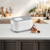 Mașină de înghețată Cuisinart Freeze Ease ICE90E, 100 W, 0,95 l, 3 programe, compresor, alb/gri