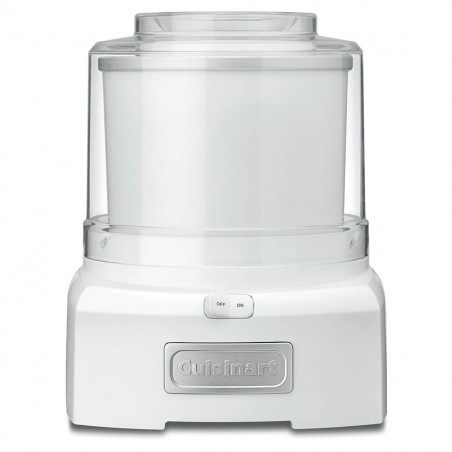 Mașină de înghețată Cuisinart Cool Scoops ICE21E, 35 W, 1,4 l, până la 20 de porții de înghețată, capac transparent cu închidere ușoară, alb