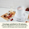 Mașină de înghețată Cuisinart Cool Scoops ICE21E, 35 W, 1,4 l, până la 20 de porții de înghețată, capac transparent cu închidere ușoară, alb